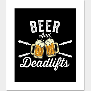 Beer & Deadlifts - Motivational Gym Artwork Posters and Art